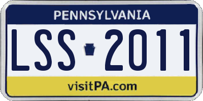 PA license plate LSS2011
