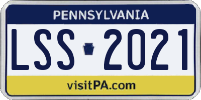 PA license plate LSS2021
