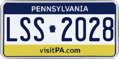 PA license plate LSS2028