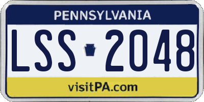 PA license plate LSS2048