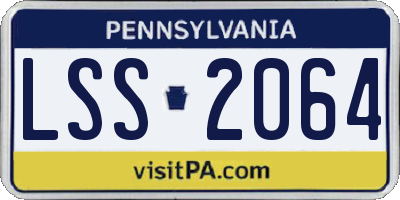 PA license plate LSS2064