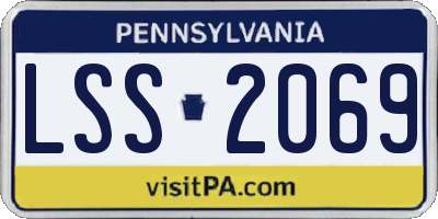 PA license plate LSS2069