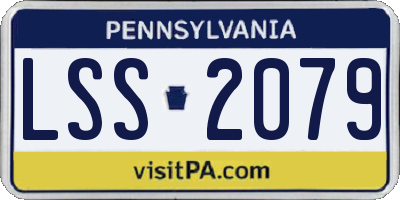 PA license plate LSS2079