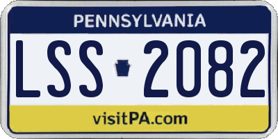 PA license plate LSS2082