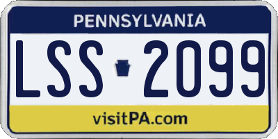 PA license plate LSS2099