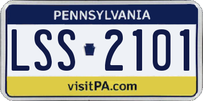 PA license plate LSS2101