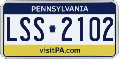 PA license plate LSS2102