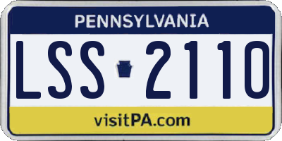 PA license plate LSS2110