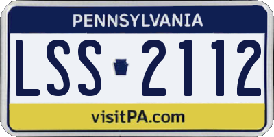 PA license plate LSS2112