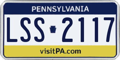 PA license plate LSS2117