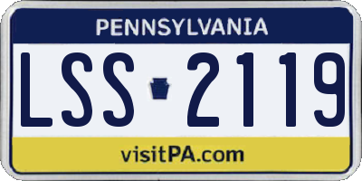 PA license plate LSS2119