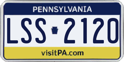 PA license plate LSS2120