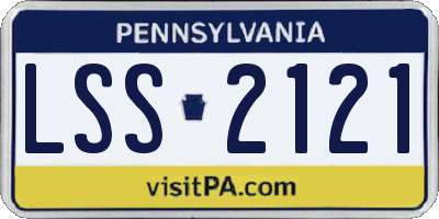 PA license plate LSS2121