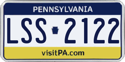 PA license plate LSS2122