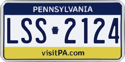 PA license plate LSS2124