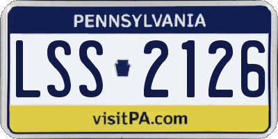 PA license plate LSS2126