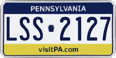 PA license plate LSS2127