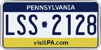 PA license plate LSS2128