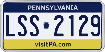 PA license plate LSS2129
