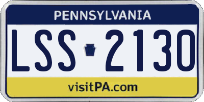 PA license plate LSS2130