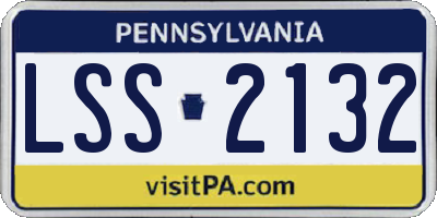 PA license plate LSS2132
