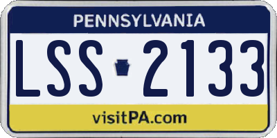 PA license plate LSS2133