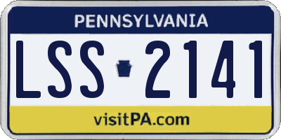 PA license plate LSS2141