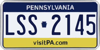 PA license plate LSS2145