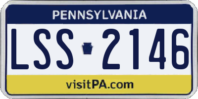 PA license plate LSS2146
