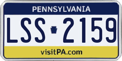 PA license plate LSS2159