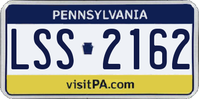 PA license plate LSS2162