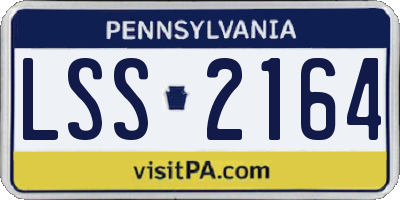 PA license plate LSS2164