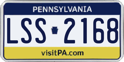 PA license plate LSS2168