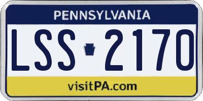 PA license plate LSS2170