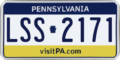 PA license plate LSS2171
