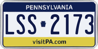 PA license plate LSS2173