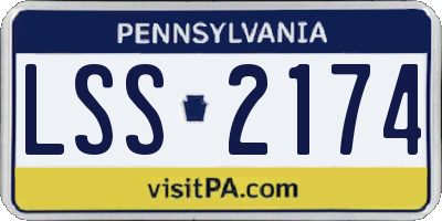 PA license plate LSS2174