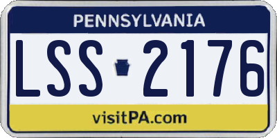 PA license plate LSS2176