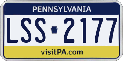 PA license plate LSS2177