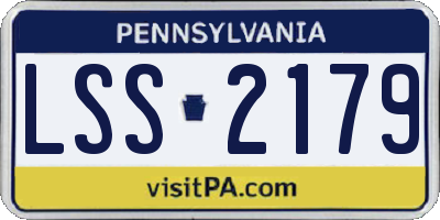 PA license plate LSS2179