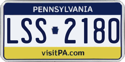 PA license plate LSS2180