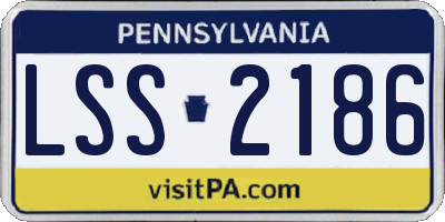 PA license plate LSS2186