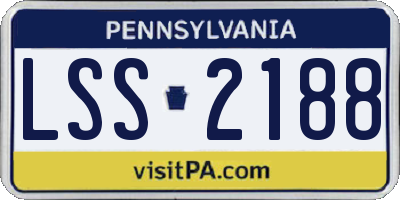 PA license plate LSS2188