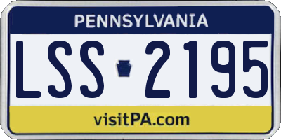 PA license plate LSS2195