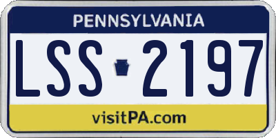 PA license plate LSS2197