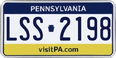 PA license plate LSS2198
