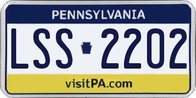 PA license plate LSS2202