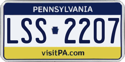 PA license plate LSS2207