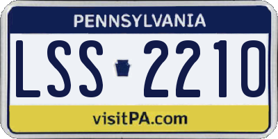 PA license plate LSS2210