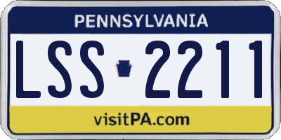 PA license plate LSS2211